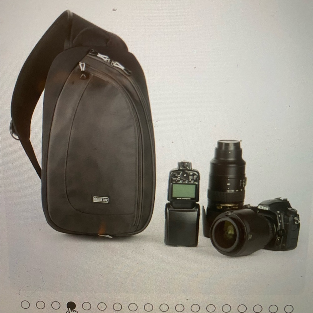 Charcoal Black Camera Sling Bag for Professional Photography Gear